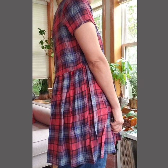 Forever 21 '00's Plaid Babydoll Dress/Tunic - Picture 3 of 4